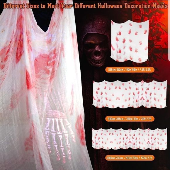 Pink & White Gauze Mesh Halloween Decor, Scarf, Cover Up, New 800cm X 235cm - Picture 11 of 14